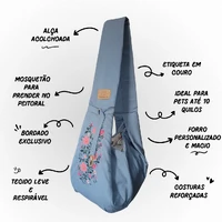 Sling Jeans com Bordado Floral