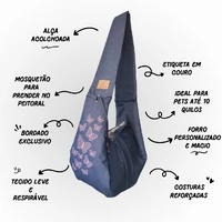 Sling Jeans com Bordado Borboletas