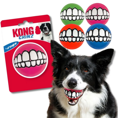 Foto KONG Grinz by Rogz - Bola de Sorriso Para Cães Dispenser Para Ração e Petiscos