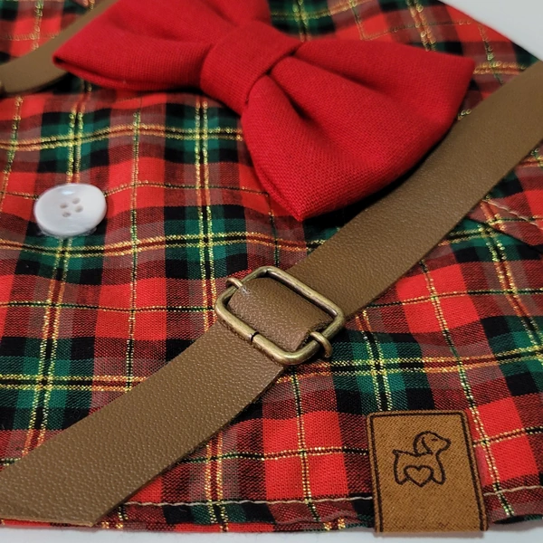 Bandana Suspensório Ceia de Natal