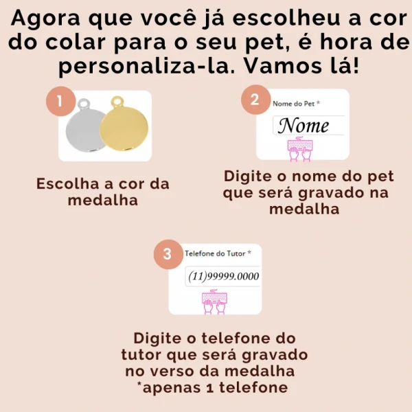 Colar Identificação Premium - Apaixonei