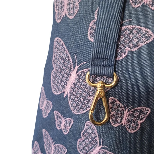 Sling Jeans com Bordado Borboletas
