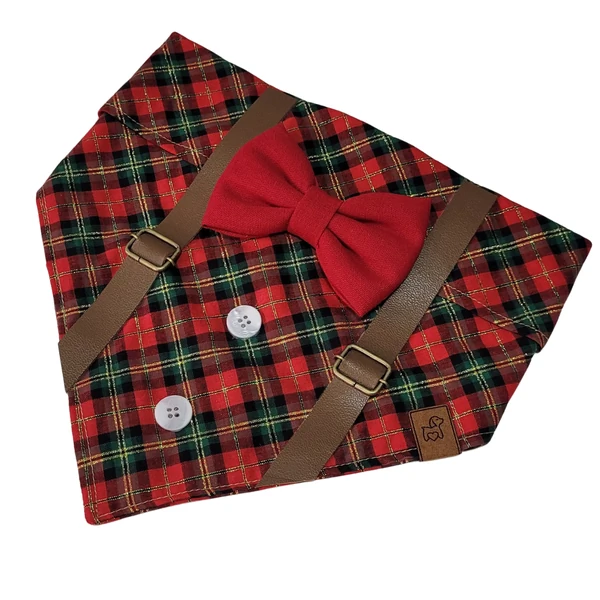 Bandana Suspensório Ceia de Natal