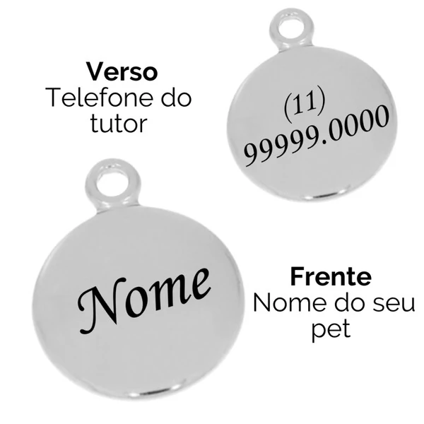 Colar Identificação Premium - Pirulito