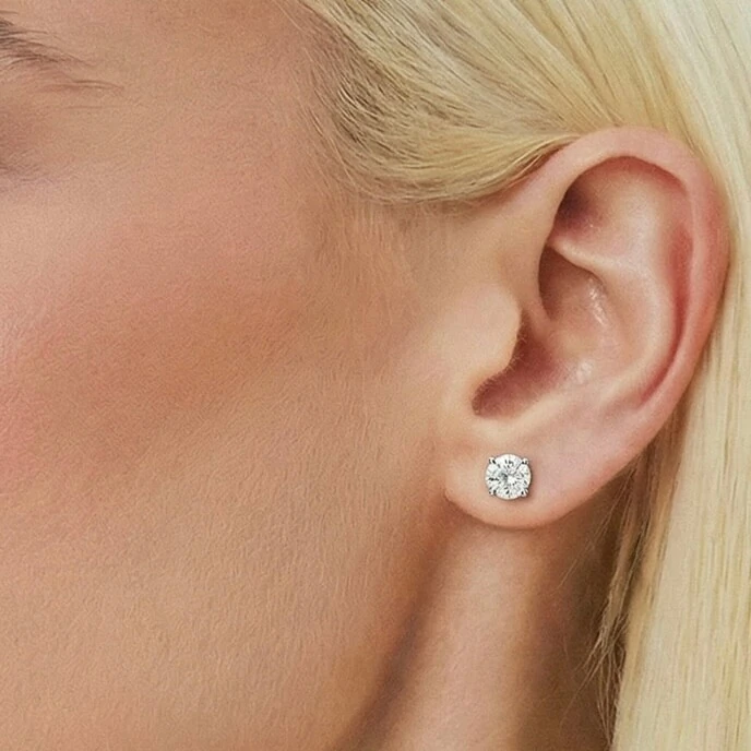 FotoBrinco Moissanite Ilusion 3X3MM 2CT em Prata 925