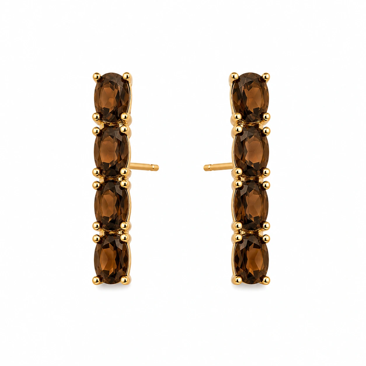 Foto Brinco Earhook Brown em Dourado