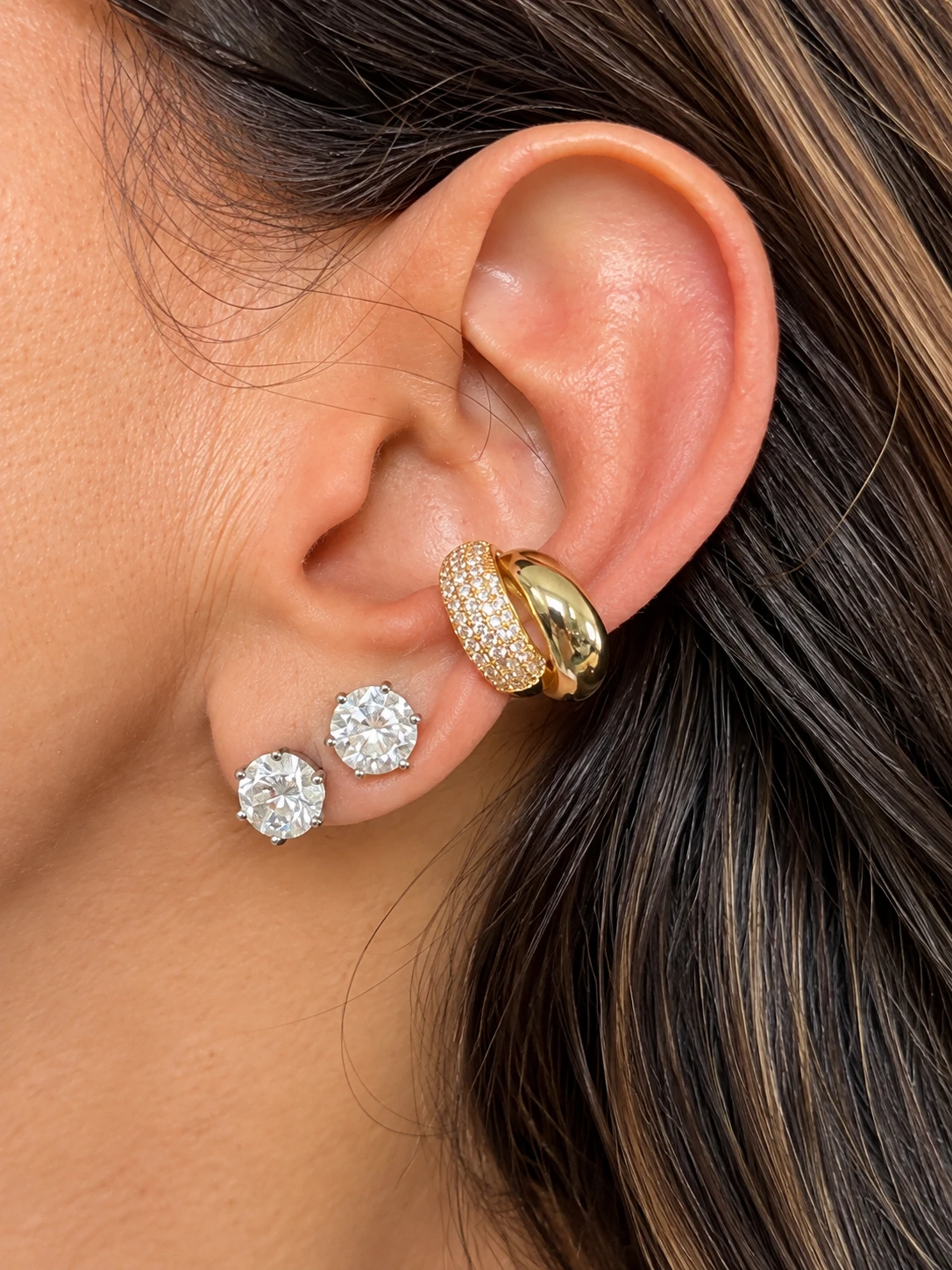 Foto Piercing Fake Filetes Grossos Liso e Cravejado
