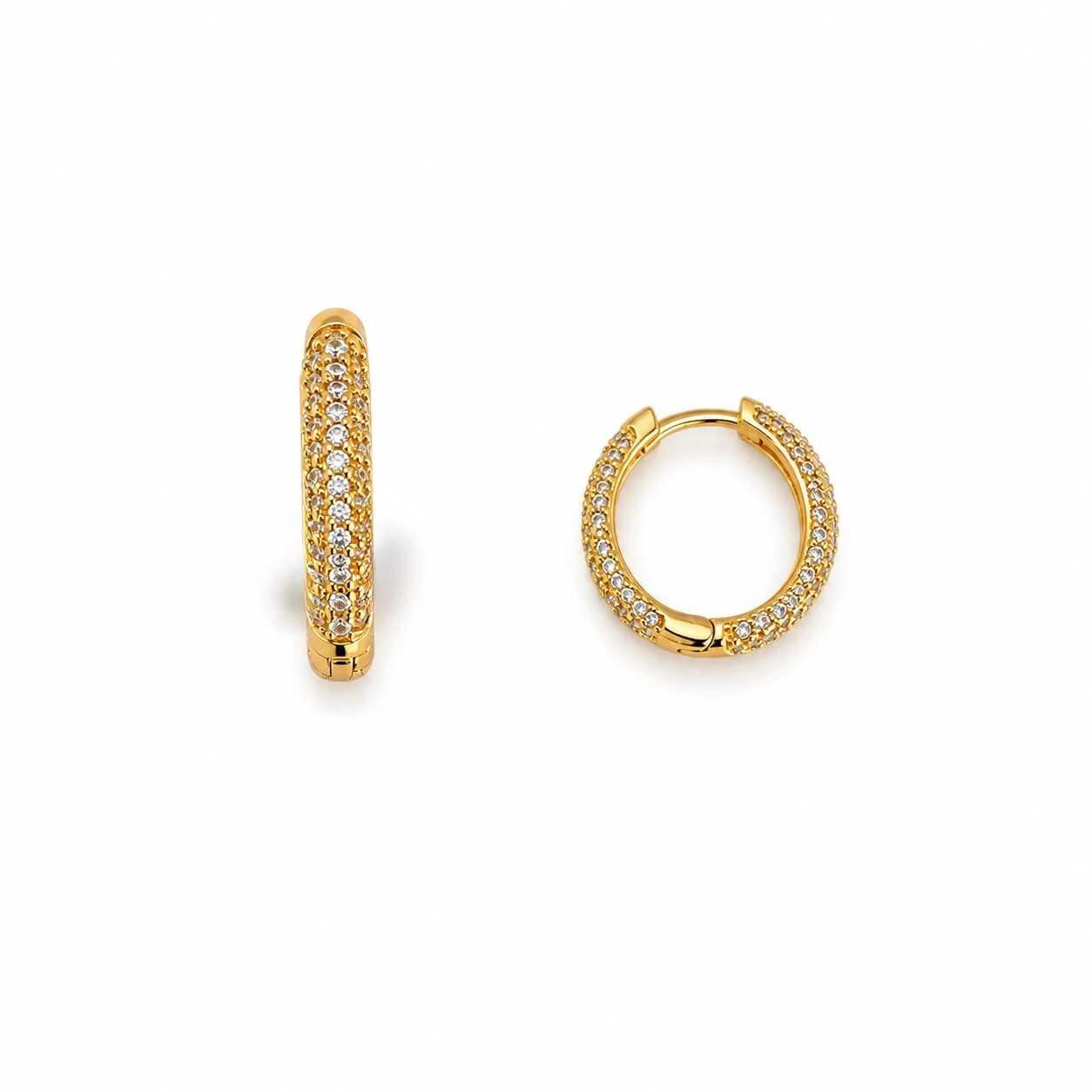 FotoBrinco Argolinha M Cravejado Dourado