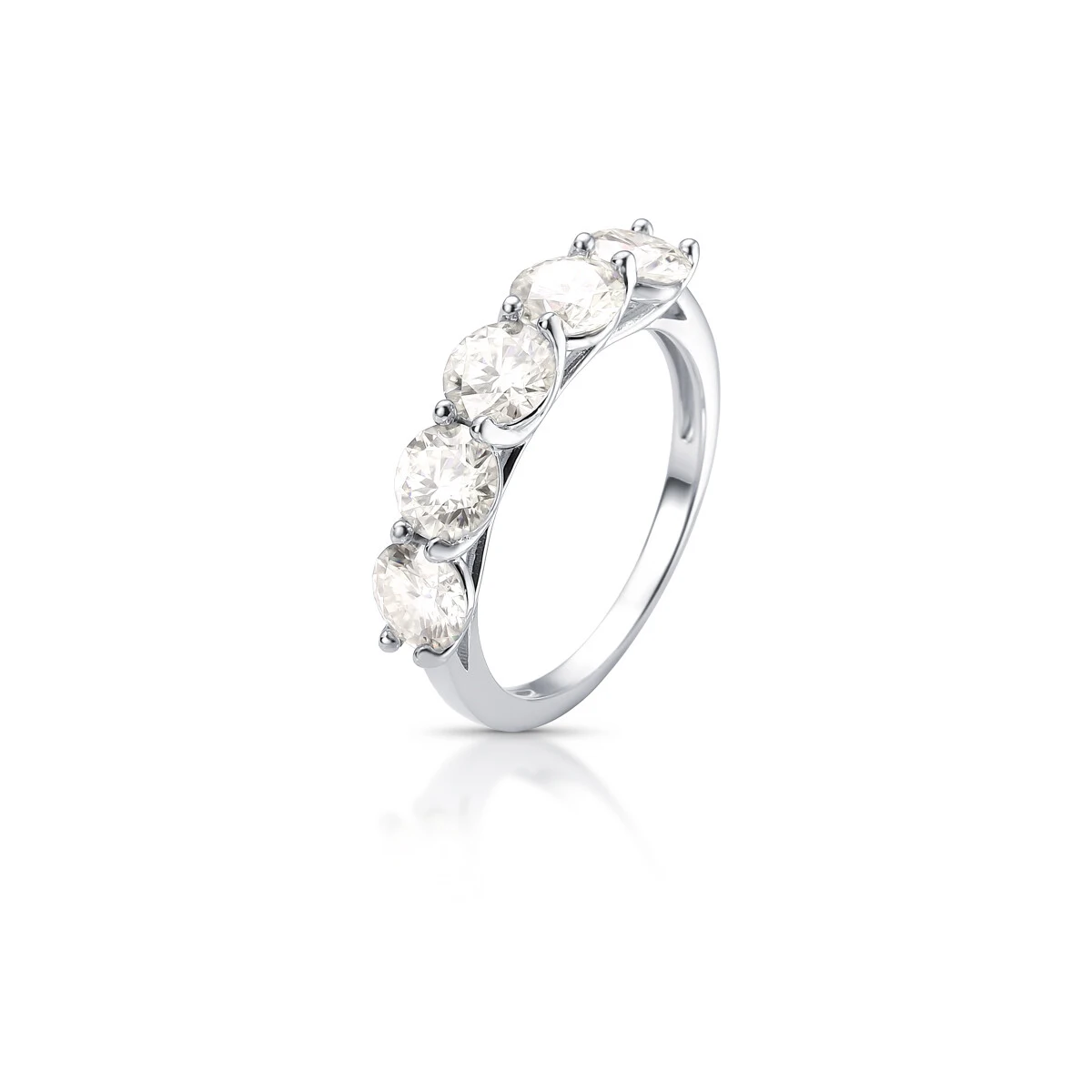 Foto1/2 Aliança Moissanite 5MM 0,5CT em Prata 925