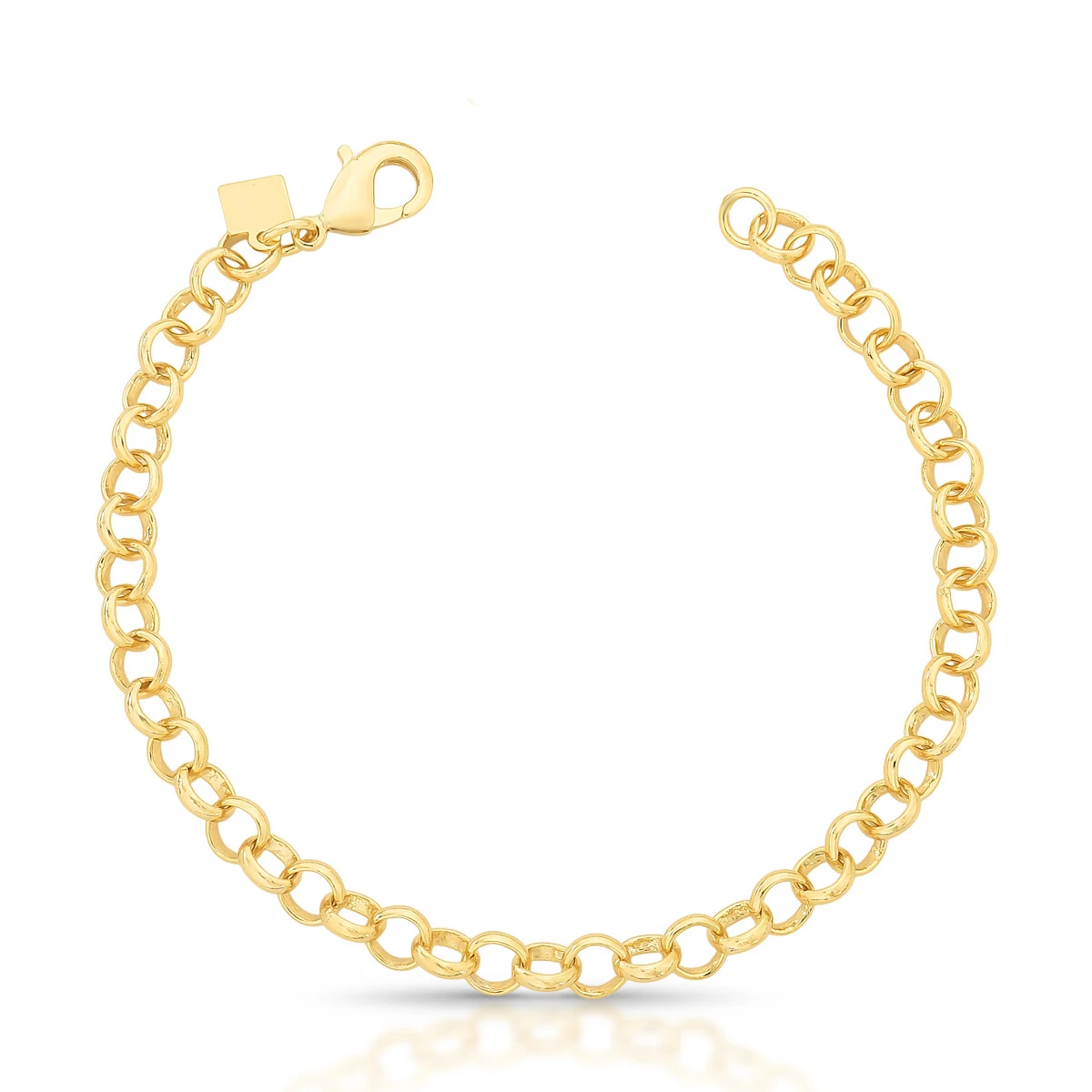 Foto Pulseira Elos Finos Portugueses em Dourado