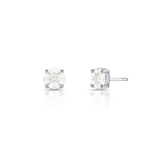FotoBrinco Moissanite Ilusion 3X3MM 2CT em Prata 925
