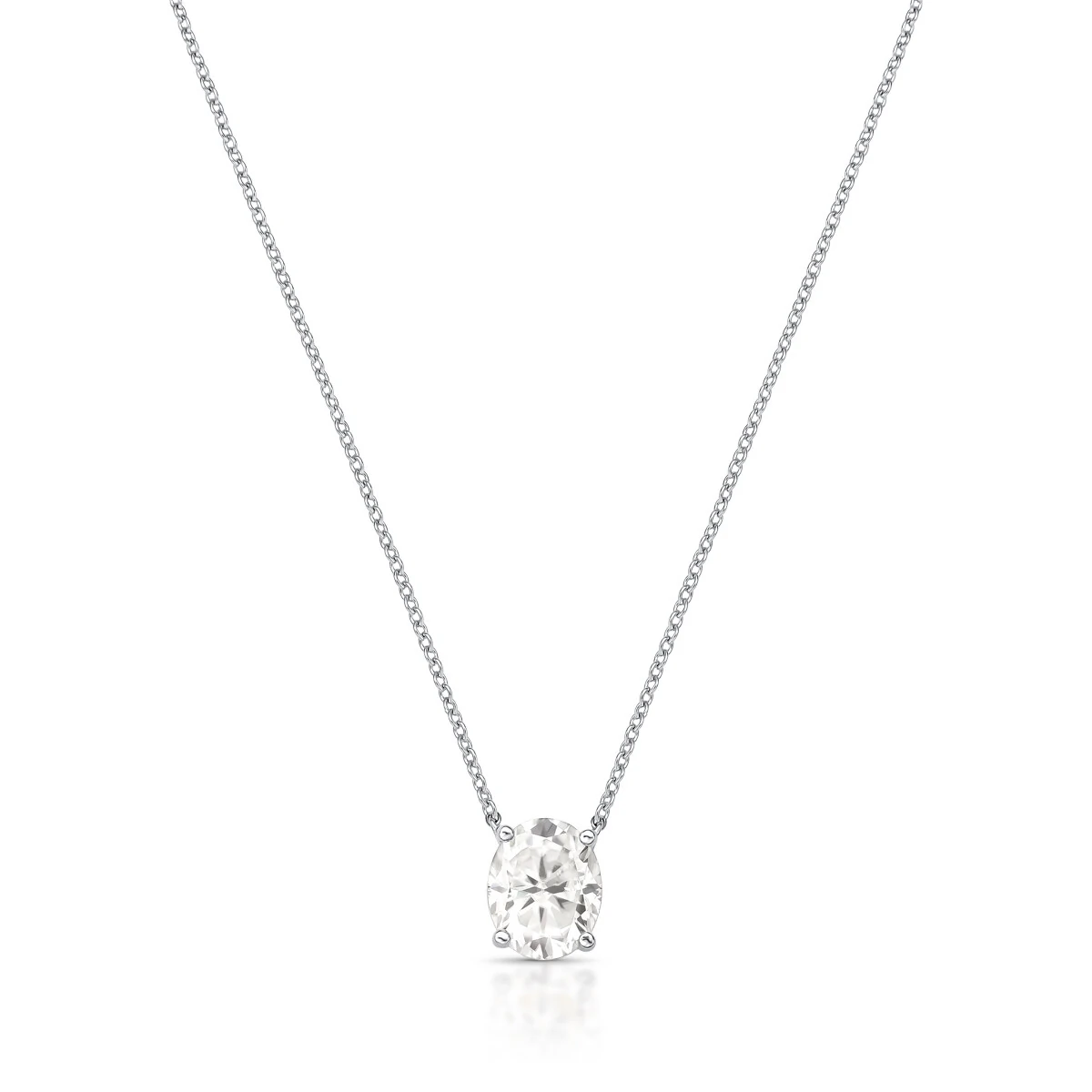 FotoColar Moissanite Oval 10MM 3CT em Prata 925