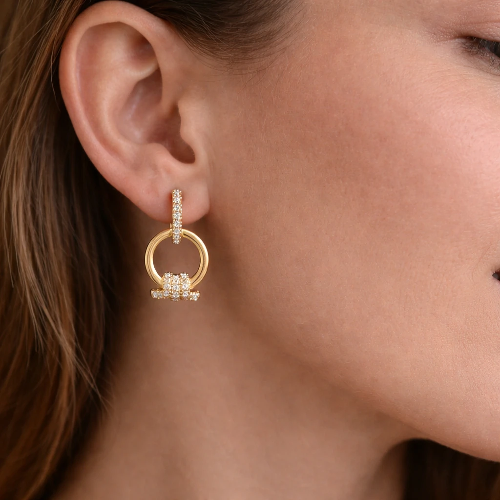 FotoBrinco No com Zircônias em Dourado