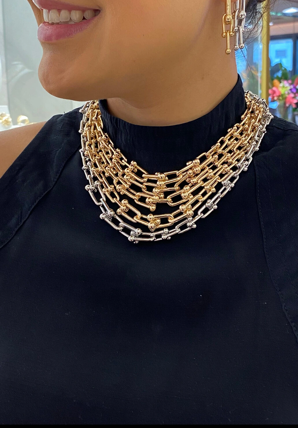 Foto Colar Clips em Dourado