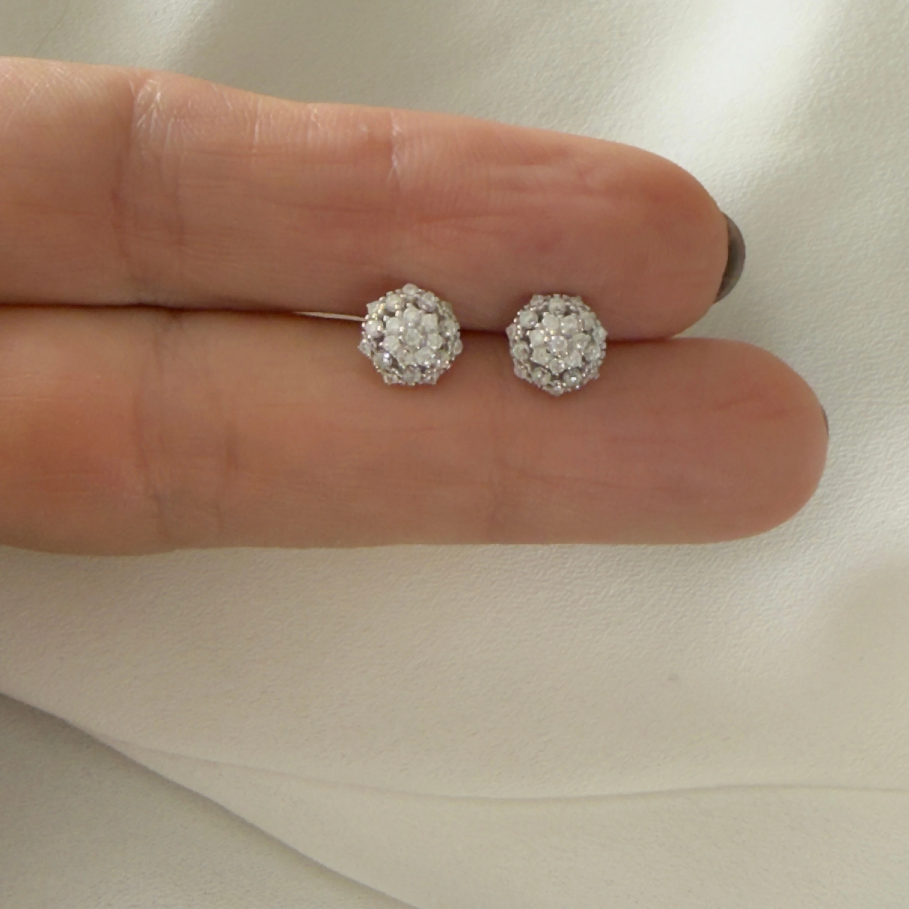 FotoBrinco Moissanite Flor 0,45 CT em Prata 925