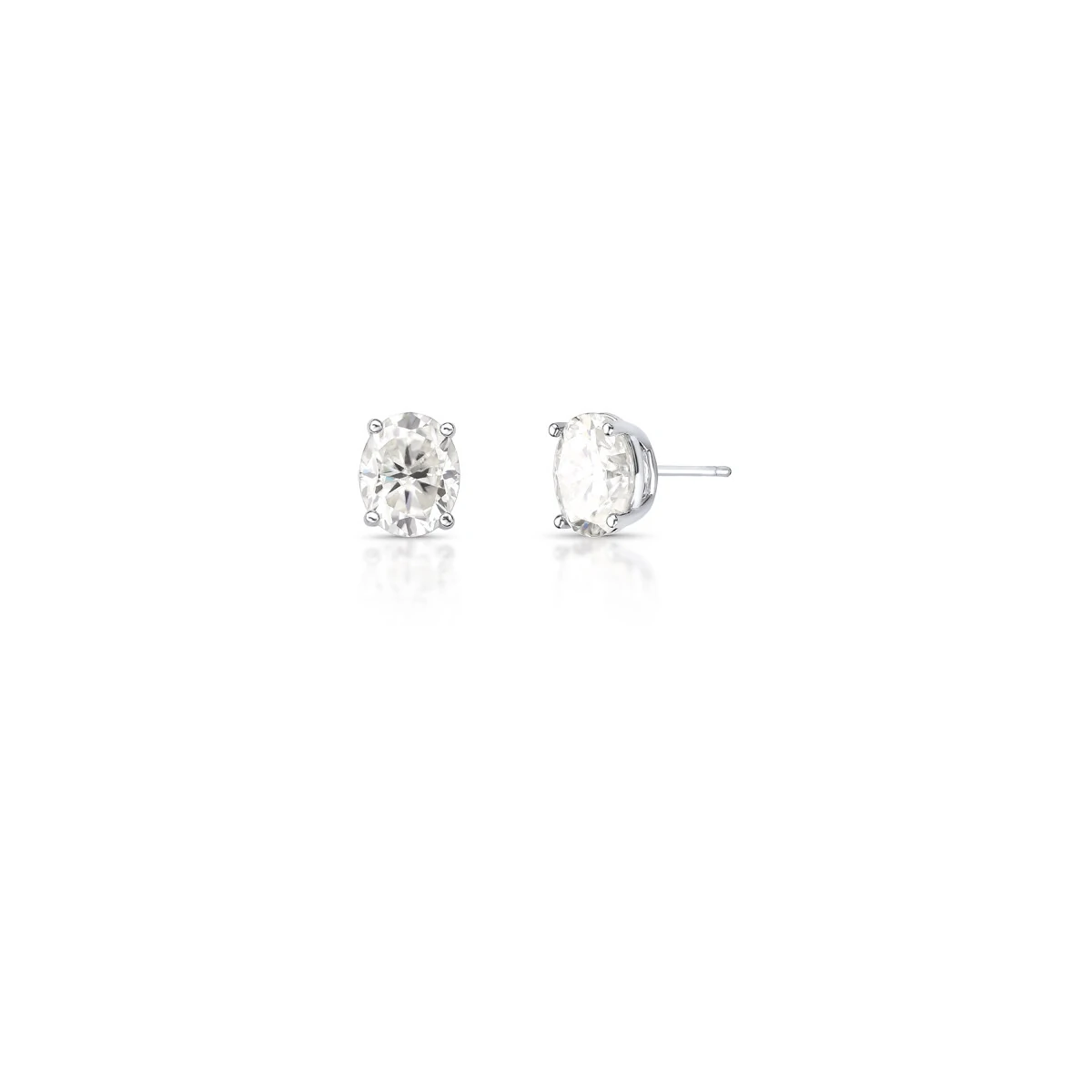 FotoBrinco Moissanite Oval 10MM 3 CT em Prata 925