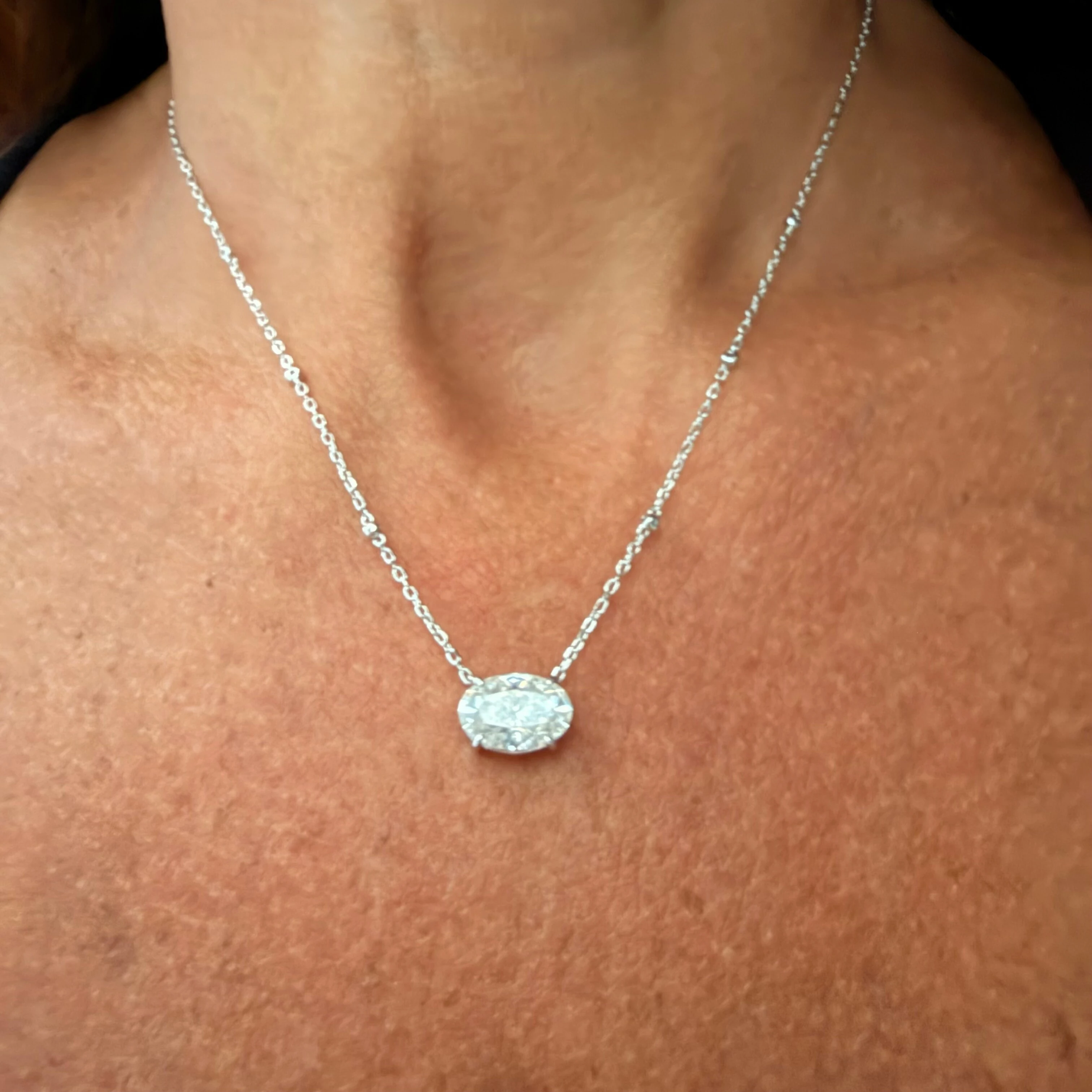 FotoColar Moissanite Oval 12MM 4,76CT em Prata 925