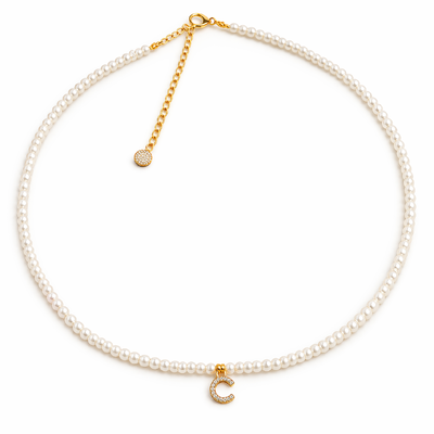 Foto Colar Perolinhas com Letra