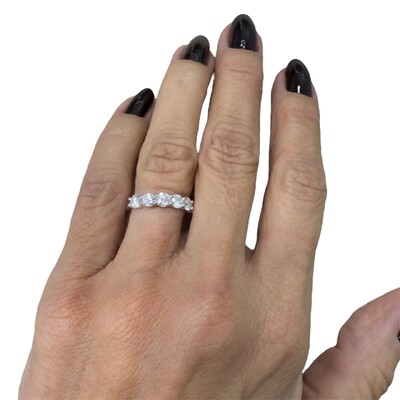 Foto1/2 Aliança Moissanite 4,0MM 1.8CT em Prata 925