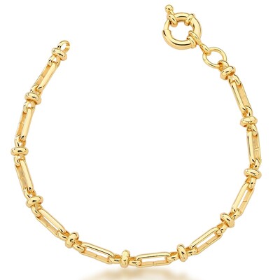 Foto Pulseira Elos Longos e Retangulares em Dourado