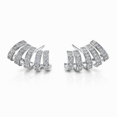 Foto Brinco Agarradinho Cravejado com Zircônias em Ródio