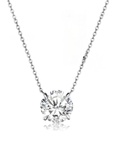 Foto Colar Solitário Moissanite 8,0mm 2,0ct em Prata 925