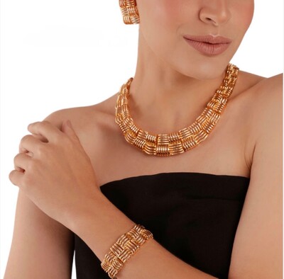 FotoColar Retangular Linhas Filetes em Dourado