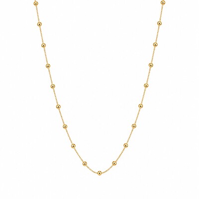 Foto Colar Longo Bolinhas em Dourado