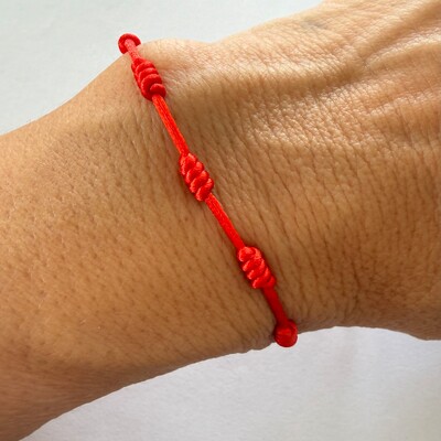 FotoPulseira 7 Nós Vermelha
