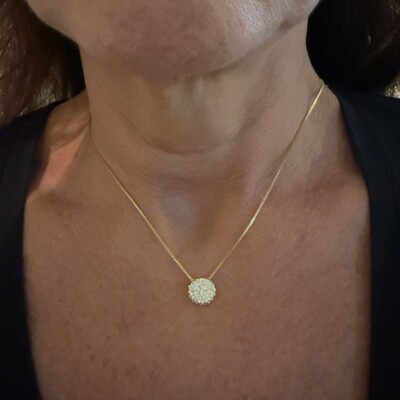 FotoColar Pandeirinho Cravejado com Zircônias em Dourado