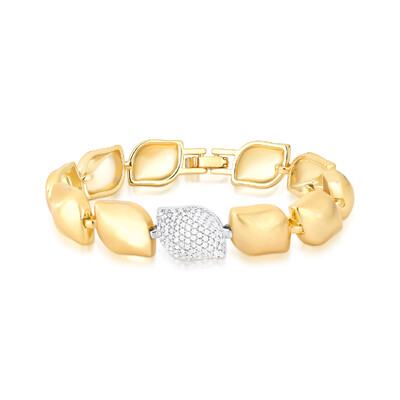Foto Pulseira Peças Foscas e 1 Cravejada em Dourado