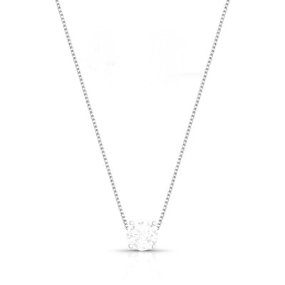 Foto Colar Ponto De Luz Zircônia 2CT em Rodio