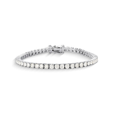 Foto Pulseira Riviera Moissanite 3MM 0,1CT em Prata 925