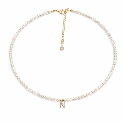 Foto Colar Perolinhas com Letra