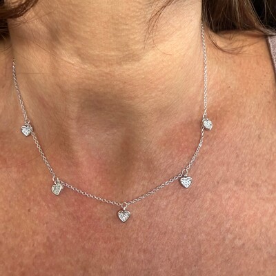 FotoColar com Corações Pendurados em Ródio