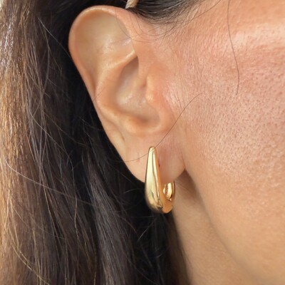 FotoBrinco Argola Bico de Pato em Dourado