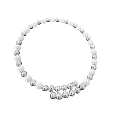 Foto Bracelete de Bolinhas e Perolinhas em Ródio