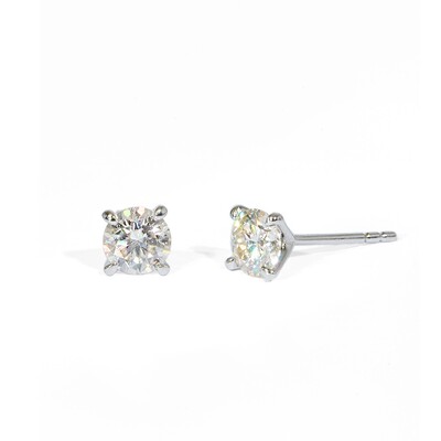 Foto Brinco Ponto de Luz Moissanite 0,5 MM em Prata 925