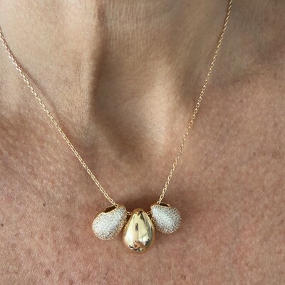 FotoColar 2 Gotas Lisas e Cravejadas com Zircônias