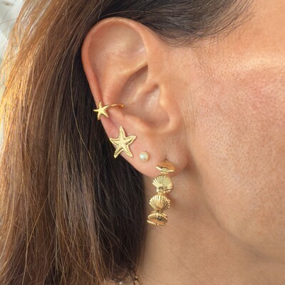 FotoBrinco Argola Concha em Dourado