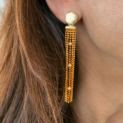 FotoBrinco Franja Bolinhas Esmaltadas em Dourado