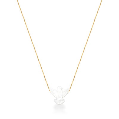 Foto Colar Espírito Santo Madrepérola em Dourado