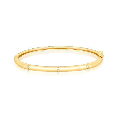 Foto Bracelete com Zircônias Salpicadas em Dourado