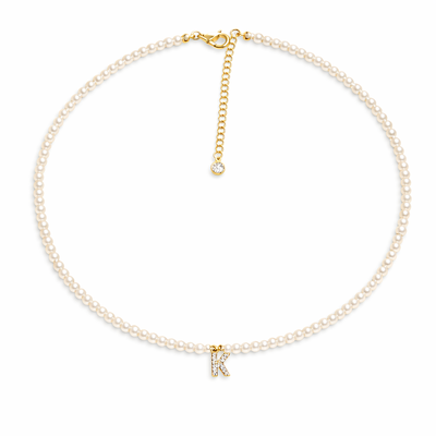 Foto Colar Perolinhas com Letra