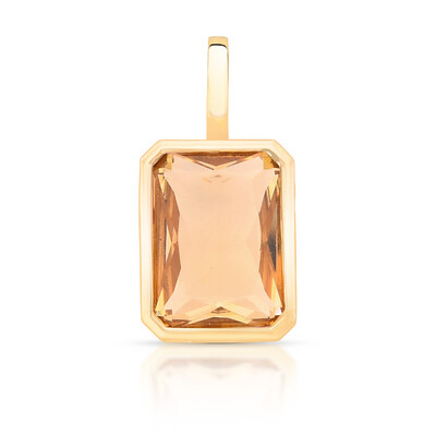Foto Pingente Retangular Morganita em Dourado