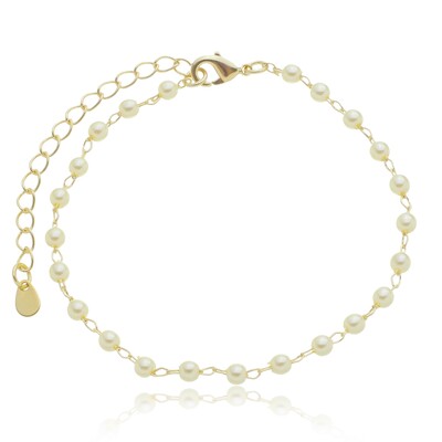 Foto Pulseira Perolinhas em Dourado