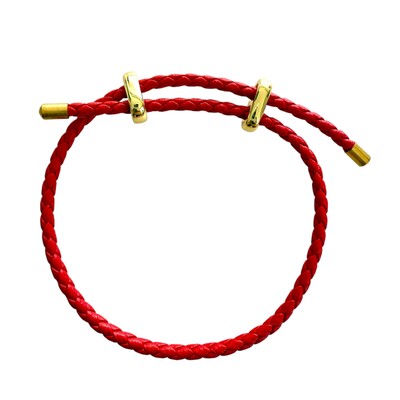 Foto Bracelete Ajustável com 2 Pingentes em Aço em Dourado