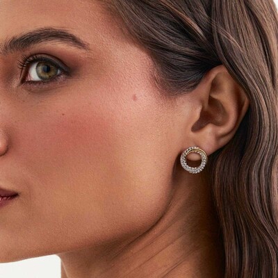 FotoBrinco Redondo Torcido e Cravejado em Ródio