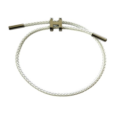 Foto Pulseira Shamballa Aço com H