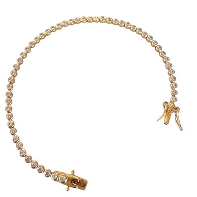 Foto Pulseira Riviera Caixa Inglesa com Zircônias em Prata 925